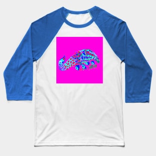 pangolin anteater ecopop in tribal floral totonac art in zentangle Baseball T-Shirt